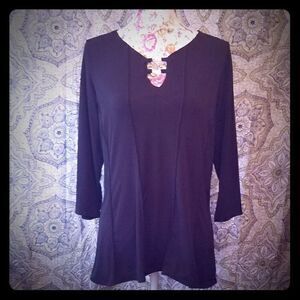 3 for $18 NY Collection‎ Black Top Size L